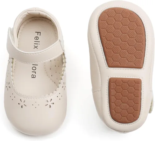 Miniatura 16 de Felix & Flora Zapatos de bebé de suela suave - Zapatos de bebé para caminar, mocasines, suela de goma, zapatos de cuna