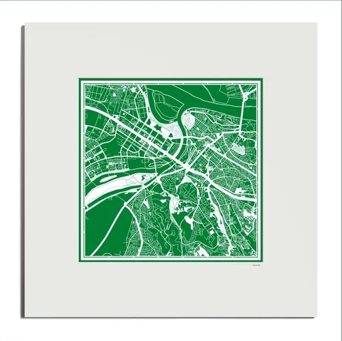 Miniatura 88 de O3 Design Studio Mapa de corte de papel Madrid negro mate de 20 x 20 pulgadas