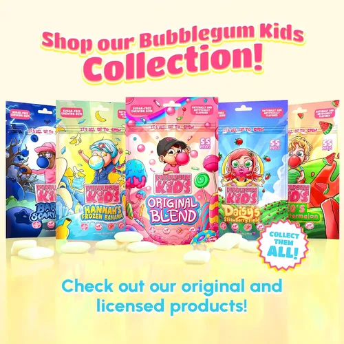 Miniatura 9 de Bubblegum Kids Hannah's Frozen Banana - Goma de mascar sin azúcar Relleno de calcetines, dulces navideños, recuerdos de fiesta, goma de mascar sin