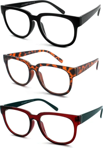 Miniatura 7 de Paquete de 3 lentes de lectura para mujer con marco de plástico elegante
