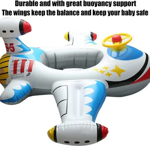 Miniatura 5 de Flotador inflable de la piscina del bebé del avión, flotador inflable de la natación del avión para el niño