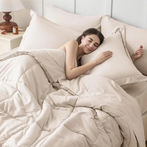 Miniatura 6 de JOLLYVOGUE Juego de edredón individual XL, cama ultrasuave en una bolsa, tamaño individual XL, 5 piezas, juego de ropa de cama certificado Oeko-TEX