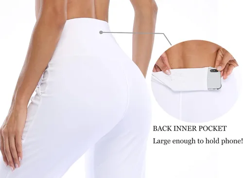 Miniatura 124 de Oalka - Pantalones deportivos para mujer, con cintura alta y bolsillos, para hacer deporte, yoga y entrenar
