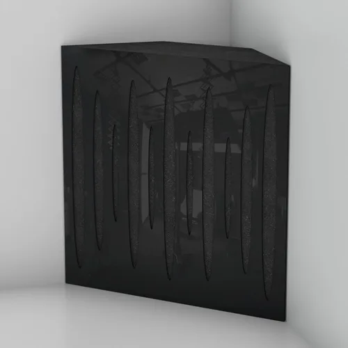 Miniatura 2 de Paquete de 4 trampas para bajos de esquina difusa de absorción de sonido «Pulso» 19.7 x 19.7 x 4 pulgadas Absorción - Difusión - Reflexión