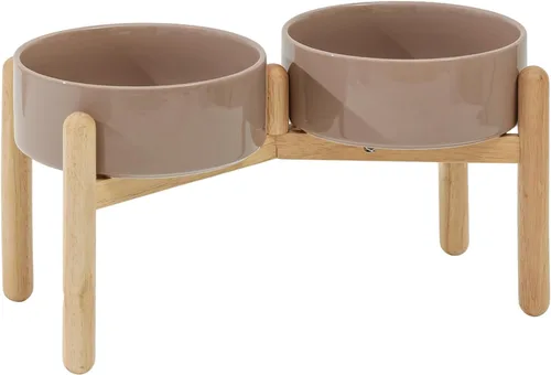 Miniatura 33 de Havniva Cuenco elevado de cerámica de 6.1 pulgadas para perros con soporte para platos de perros de razas pequeñas y medianas, cuenco de comida y 2