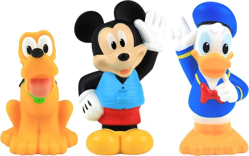 Disney Just Play - Juego de juguetes de baño de Mickey Mouse, Pato Donald y Pluto, juguetes para niños a partir de 3 años