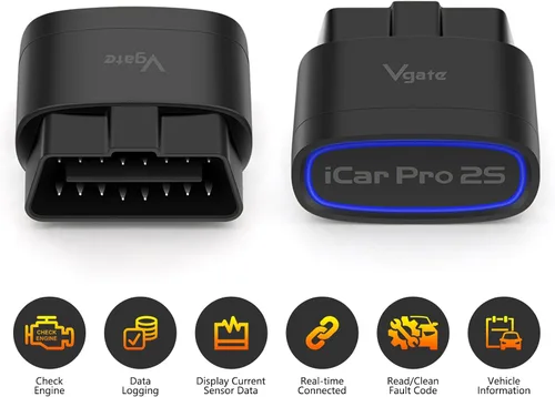 Miniatura 2 de Vgate iCar Pro 2S Bluetooth OBD2 Lector de códigos BLE 5.2 Escáner OBD2 OBDII Herramienta de diagnóstico de códigos de falla para iPhone, iOS