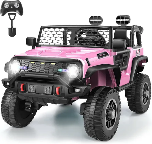 Hikole Autos de paseo XL 4x4 de 2 asientos con control remoto, asiento de 20 pulgadas de ancho, 4WD/2WD intercambiable, 3 velocidades, suspensión de