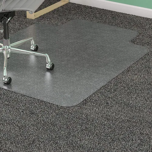 Miniatura 2 de Lorell LLR82819 Alfombras para silla, 2.36 pulgadas de alto x 19.09 pulgadas de ancho x 61.81 pulgadas de largo, transparente