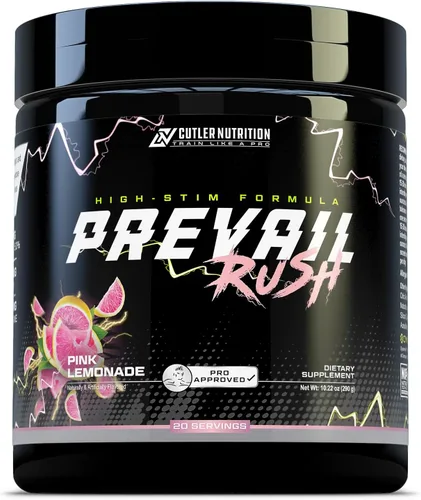 Miniatura 7 de Cutler Nutrition High Stim - Polvo de preentrenamiento Prevail Rush preentrenamiento para hombres y mujeres para bombas intensas, energía