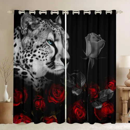 Miniatura 17 de Cortinas opacas de damasco negro para adultos, 30-50 % cortinas barrocas victorianas antiguas de 38 pulgadas de ancho x 54 pulgadas de largo, Multi
