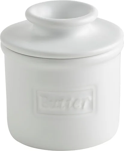 Miniatura 20 de Campana de mantequilla – The Original Butter Bell Crock por L. Tremain, plato de mantequilla de cerámica francesa, café mate y colección retro