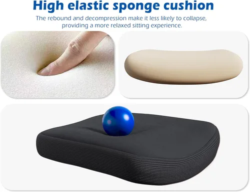 Miniatura 6 de TRALT Silla ergonómica de oficina, silla de escritorio con reposacabezas ajustable, silla de computadora de soporte lumbar, silla cómoda de malla