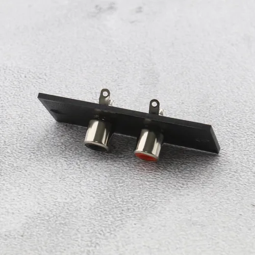 Miniatura 7 de 4 unids RCA conector 2 vías RCA terminal panel de pared placa entrada Phono chasis socket AV conector audio hogar accesorios