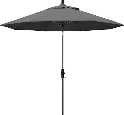 Miniatura 32 de California Umbrella GSCUF908117-5461 - Sombrilla redonda de 9 pies con poste de aluminio y varillas de fibra de vidrio para patio, 9 pies