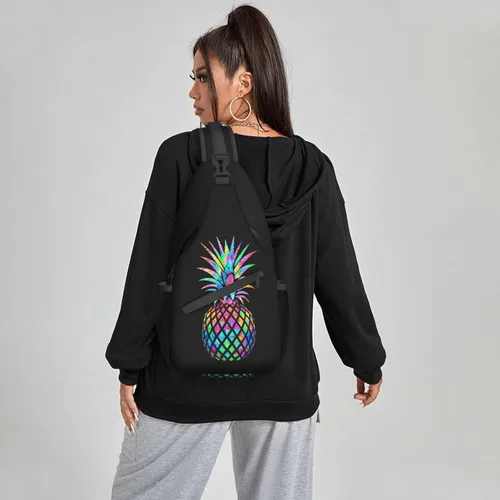 Miniatura 5 de Famame Mochila bandolera para el pecho, bolsa de hombro, gimnasio, ciclismo, viajes, senderismo, mochila para hombres y mujeres.., Multicolor27.