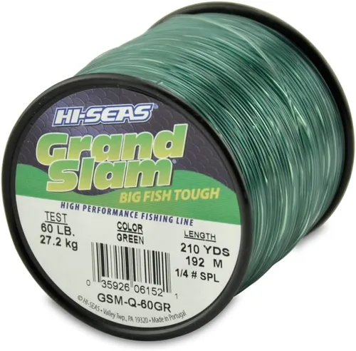 Miniatura 34 de HI-SEAS Línea de pesca de monofilamento Grand Slam - Fuerte y resistente a la abrasión en transparente, rosa, verde, azul humo, amarillo Azul ahumado