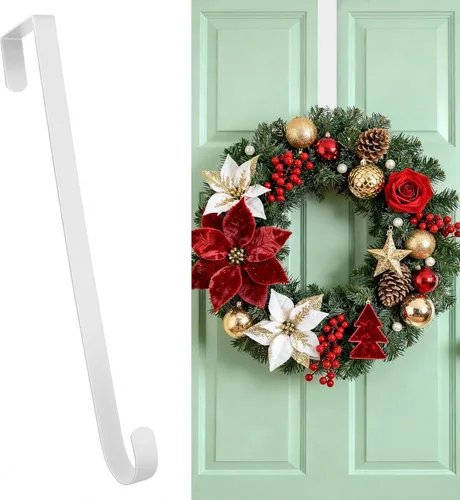 Miniatura 11 de HOOSUN Decoraciones del 4 de julio, colgadores de corona para puerta delantera, soporte patriótico de 12 pulgadas para colgar sobre la puerta