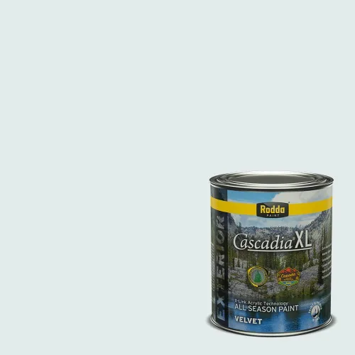 Miniatura 149 de Rodda Paint CASCADIA XL Pintura e imprimación satinada exterior en uno, cuarto de galón, Aquafir
