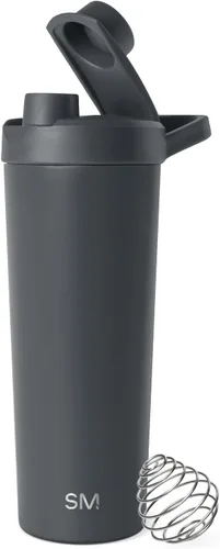Miniatura 11 de Simple Modern - Botella mezcladora de acero inoxidable con bola, botella metálica aislada, para mezclas de proteínas, batidos y preentrenamiento