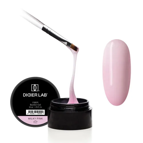 Miniatura 6 de DIDIER LAB Fiber Builder Gel Natural - Gel constructor autonivelante sin HEMA para uñas, gel constructor de uñas de fibra de vidrio LED ultra fuerte