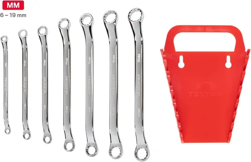 Miniatura 3 de TEKTON Juego de llaves de extremo de caja de desplazamiento de 45 grados con soporte, 7 piezas (0.236-0.748 in) WBE24407