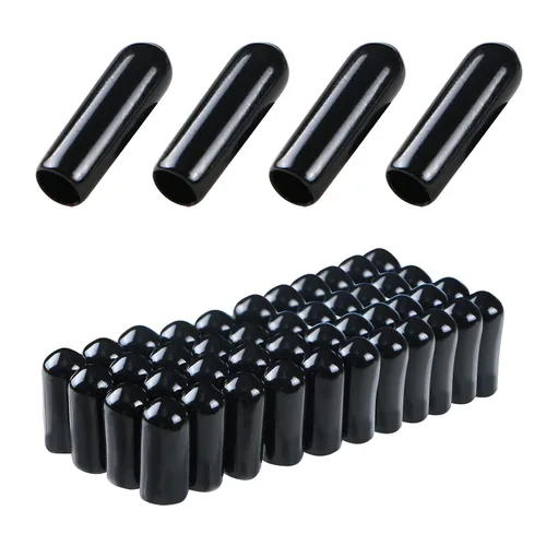 Miniatura 34 de Cubierta de tapa de extremo redondo de goma 0.08 pulgadas (0.079 in), protectores de rosca de tornillo de PVC flexible de tubería de tubería