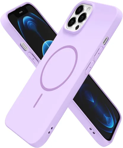 Miniatura 107 de oakxco Funda de silicona Mag Safe para iPhone 17 Pro Max, funda magnética delgada y fina compatible con carga inalámbrica MagSafe, bonita funda Negro