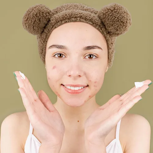 Miniatura 3 de YISSION 2 diademas de spa con orejas de oso, banda antideslizante para lavado de cara, maquillaje, cuidado de la piel, diadema facial, banda