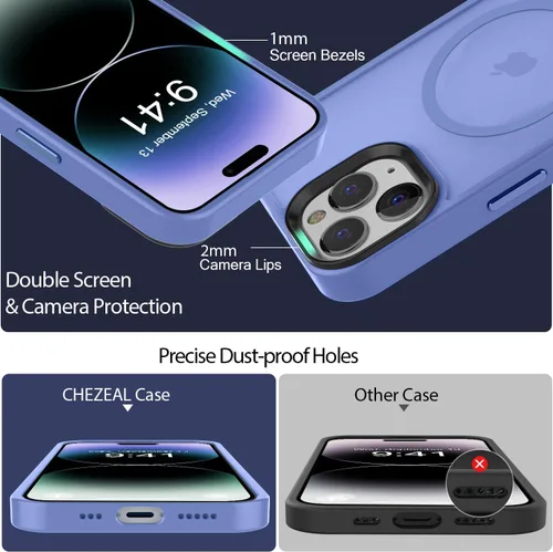 Miniatura 204 de Fuerte magnético para iPhone 11, compatible con Magsafe, [resistente a caídas de 13 pies] Funda trasera translúcida mate con sensación de piel