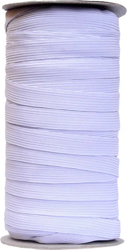 Miniatura 5 de Banda elástica plana de 50 yardas de longitud de 1/2 pulgada de ancho para costura, cordón elástico para proyectos de bricolaje, artes y Negro