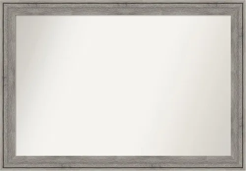 Miniatura 476 de Amanti Art Espejo de pared personalizado no biselado (24.5 x 24.5 pulgadas), marco gris marrón alta, varios tamaños personalizados, espejo de baño