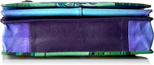 Miniatura 4 de Anna by Anuschka Womens Hand-Painted Genuine Leather Organizer Wallet On a String