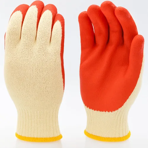 G & F Products Gloves 3106-300 - Guantes económicos de látex de punto de cuerda, guantes de trabajo con revestimiento de nitrilo para uso general,