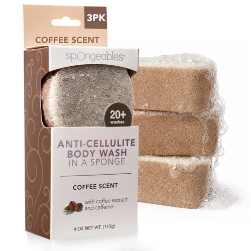 Miniatura 10 de Spongeables Anti-Cellulite Body Wash in a Sponge, Moisturizer and Exfoliator, 20+ Washes