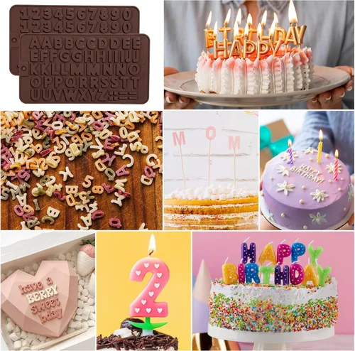 Miniatura 4 de 34 moldes de silicona con forma de corazón para el día de San Valentín, juego de moldes de corazón rompible Sublaga para chocolate, molde de letras
