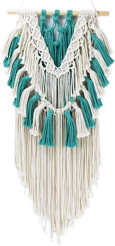 Miniatura 10 de HVEST Decoración de pared de macramé bohemio para colgar en la pared, múltiples imágenes, decoración de pared para dormitorio universitario