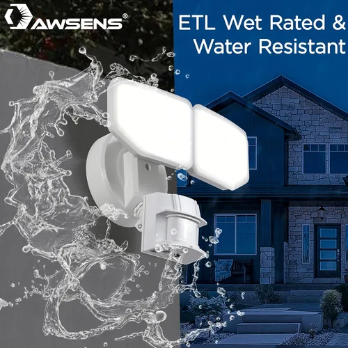 Miniatura 2 de Focos de seguridad LED de 30W con sensor de movimiento al aire libre, 180 grados, 2600 lm, 5100 K, resistente al agua ETL, foco detector