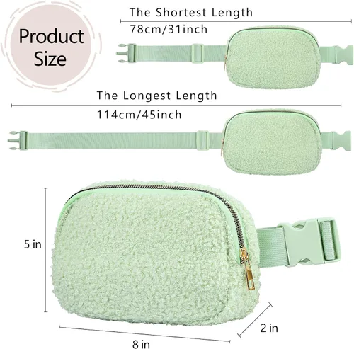 Miniatura 5 de jealkip Riñonera para correr para mujeres y hombres, bolsa cruzada con correa ajustable para senderismo, entrenamiento, deportes, viajes, Verde
