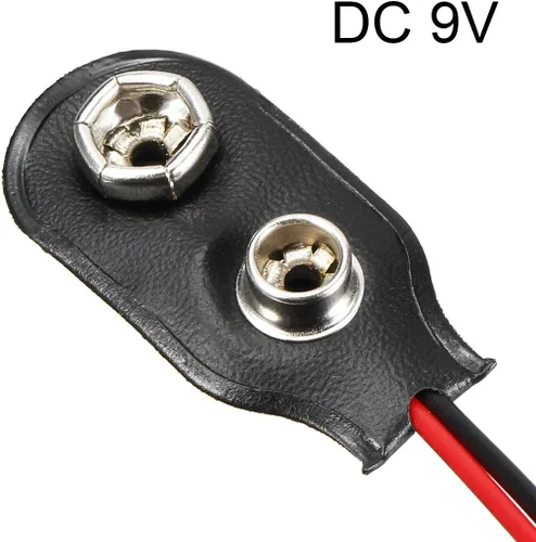 Miniatura 3 de uxcell 5pcs DC 9V Clip de batería Tipo I Conector de hebilla de piel sintética Alambre de plomo 5.7 in de longitud