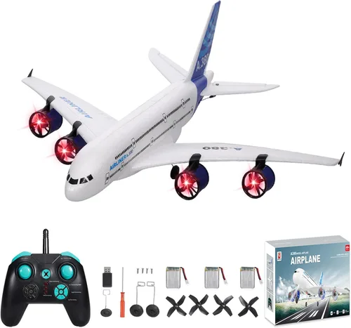 Avión RC A380 GoolRC, avión de control remoto de 2.4G y 3 canales, avión RC fácil de volar para principiantes, juguetes de modelo de planeador de