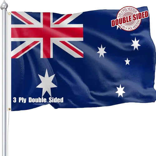 Bandera australiana de 3 x 5 pies, resistente para exteriores, 3 capas de poliéster de alta resistencia, banderas nacionales australianas para