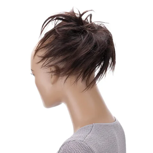 Miniatura 28 de CAISHA Prettyshop - Banda elástica XXL tipo postizo de cabello voluminoso ondulado, ideal para peinados recogidos de novias o rodetes desaliñados