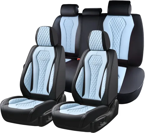 Miniatura 10 de Coverado Fundas de Asiento, Fundas de Asiento de Coche para Asientos Delanteros, Funda de Asiento de Coche Roja, Fundas de Asiento de Coche Rojo