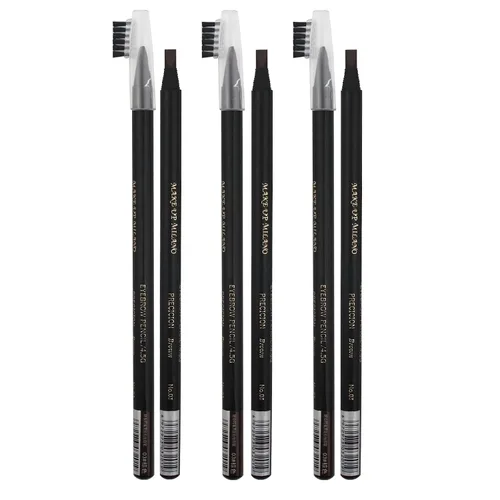 Miniatura 2 de 6pcs Impermeable Rojo Microblading Cejas Mapping Lápiz de Núcleo Duro Peel Off Maquillaje Permanente Lápiz de Tatuaje de Labios (Marrón)