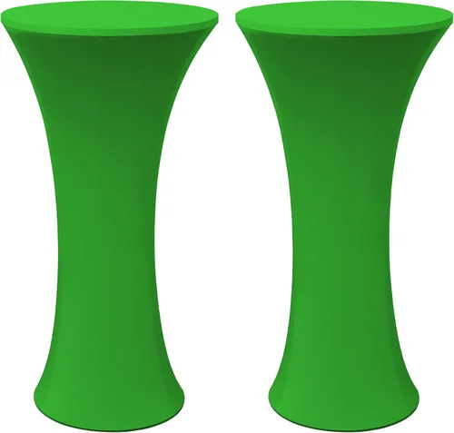 Miniatura 15 de Mantel de Mesa de Cóctel de Spandex Negro de 24x43 Pulgadas Ajustado Mesa de Bar Redonda Elástico Cubiertas de Mesa de Cóctel Highboy para Banquete
