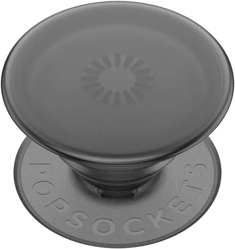 PopSockets - Agarre para teléfono con soporte expandible, agarre adhesivo, color negro translúcido claro negro