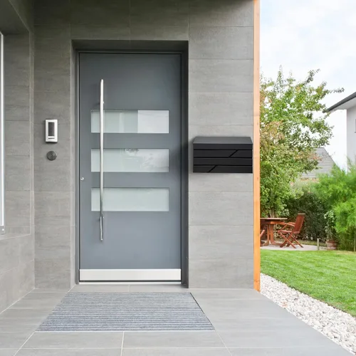Miniatura 5 de Buzón de montaje en pared para casa exterior, buzón de gran capacidad con caja de depósito, caja postal de acero galvanizado y metal a prueba