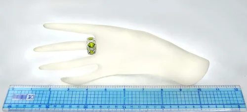 Miniatura 4 de RB Gems - Anillo de plata de ley 925 5 quilates acabado rodiado estilo 3 piedras