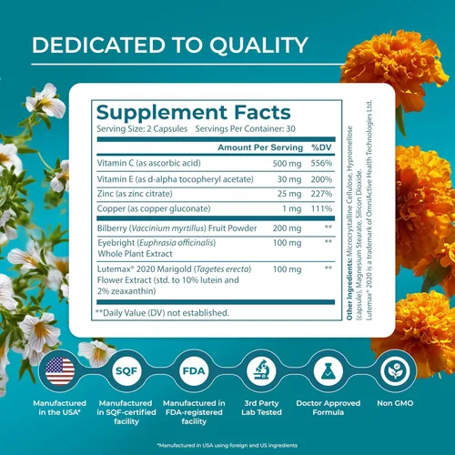 Miniatura 3 de PUREHEALTH RESEARCH Complete Vision Formula - Suplemento de vitaminas y minerales para los ojos, suplementos de luteína y zeaxantina para hombres
